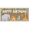 Big Dot of Happiness Safari Animals Kraft Paper Banner, Jungle Happy Birthday Party Banner, Printed Brown Paper Party Sign Decoration – 1 Count